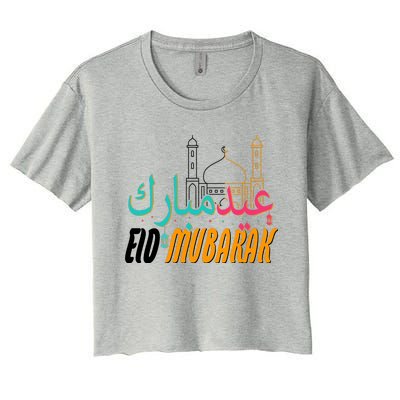 Celebrate Eid Mubarak Ramadan Kareem Women's Crop Top Tee