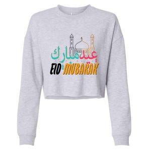 Celebrate Eid Mubarak Ramadan Kareem Cropped Pullover Crew