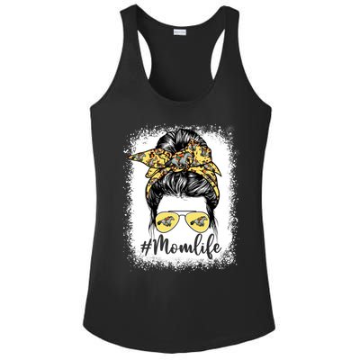 Cute Equestrian Mom Life Messy Bun Game Day Mother's Day Great Gift Ladies PosiCharge Competitor Racerback Tank