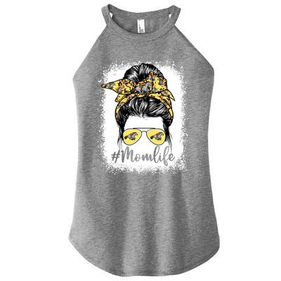 Cute Equestrian Mom Life Messy Bun Game Day Mother's Day Great Gift Women's Perfect Tri Rocker Tank