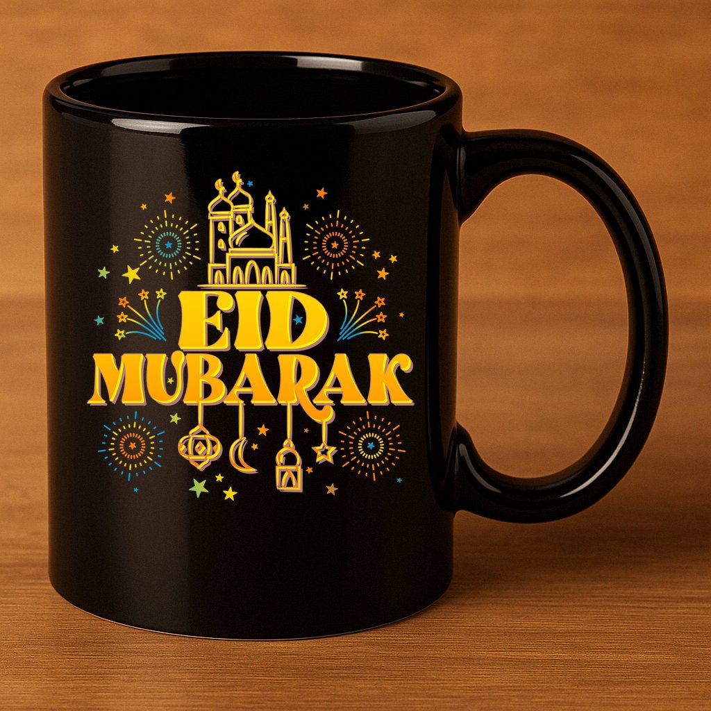 Celebrate EID MUBARAK 11oz C Handle Ceramic Mug