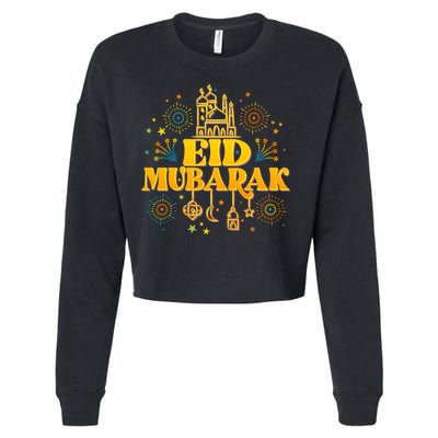 Celebrate EID MUBARAK Cropped Pullover Crew