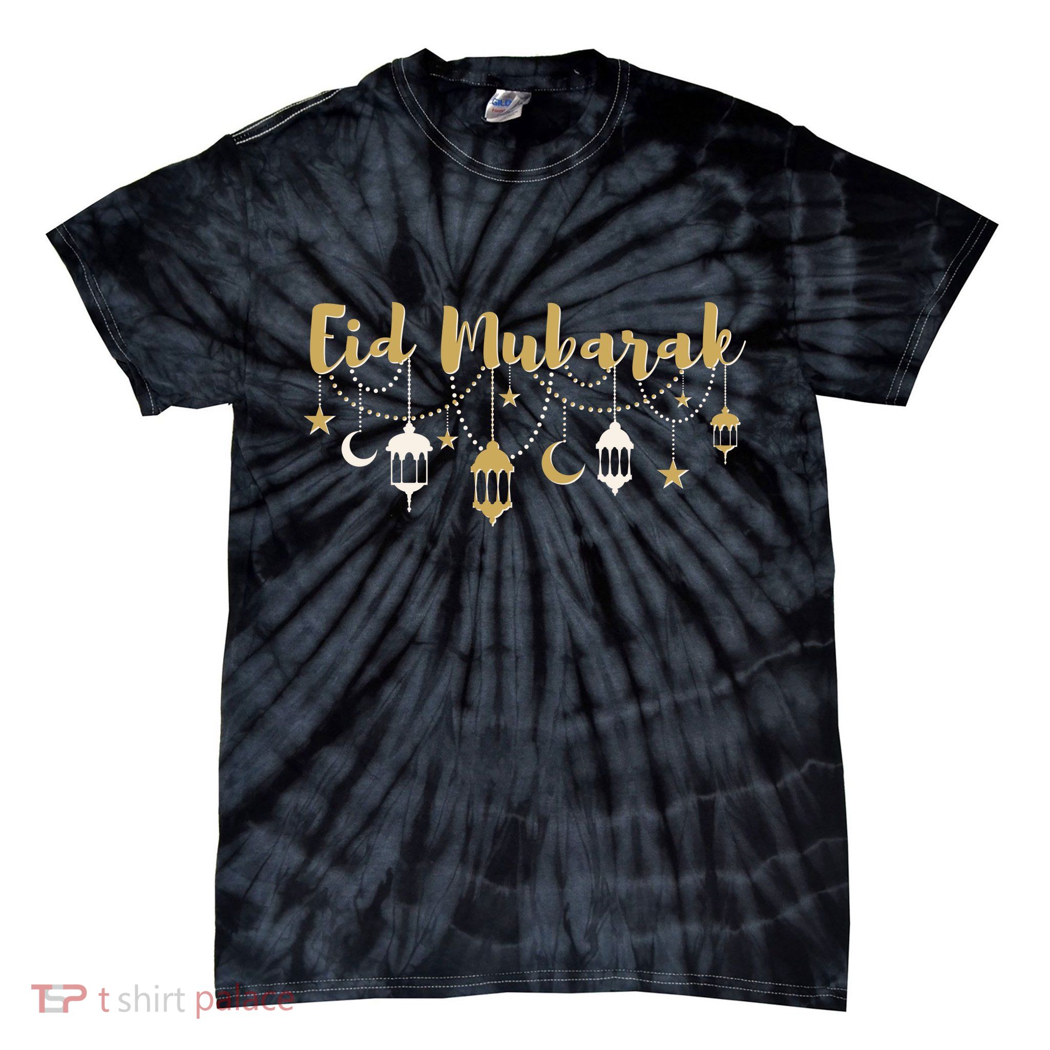 Celebrate Eid Mubarak Festival Tie-Dye T-Shirt