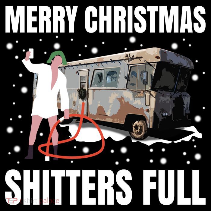 Cousin Eddie Merry Christmas Shitters Full High Crown Mesh Back Trucker Hat