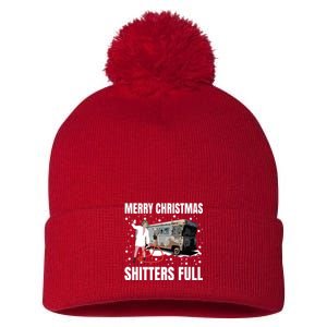 Cousin Eddie Merry Christmas Shitters Full Pom Pom 12in Knit Beanie