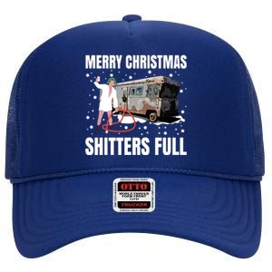 Cousin Eddie Merry Christmas Shitters Full High Crown Mesh Back Trucker Hat