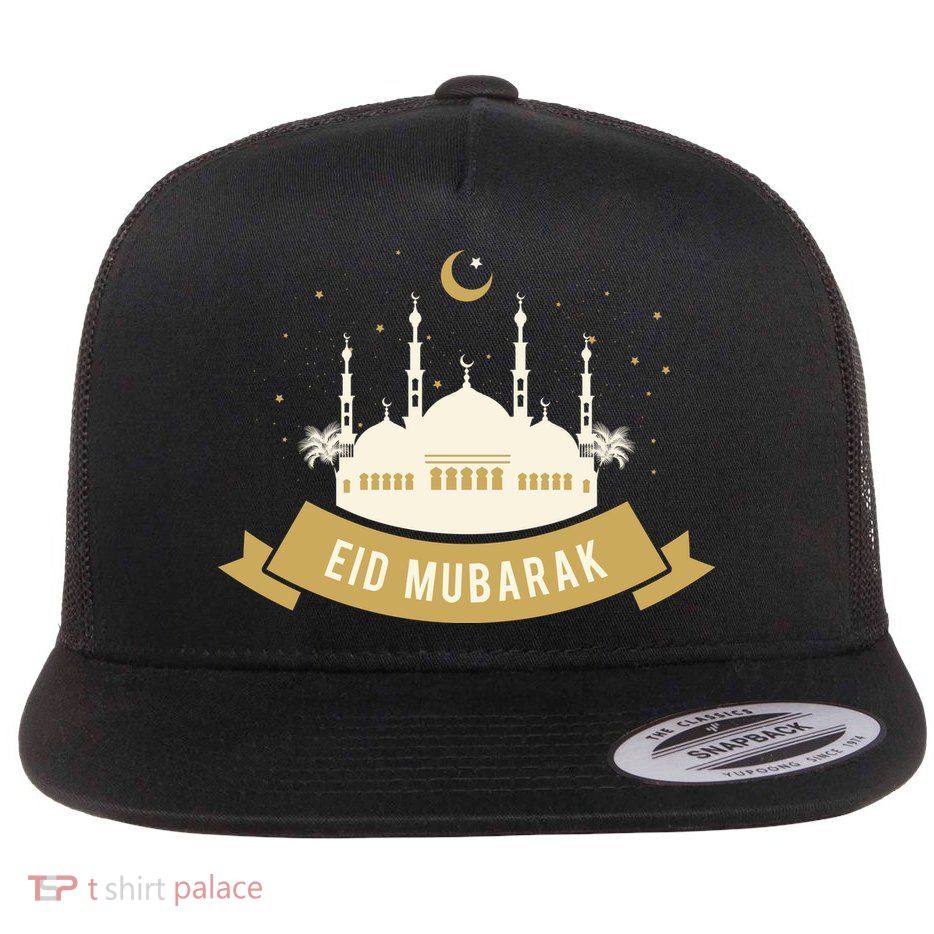 Celebrate EID MUBARAK Festival Flat Bill Trucker Hat