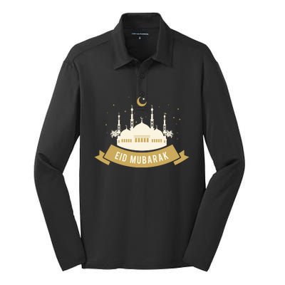 Celebrate EID MUBARAK Festival Silk Touch Performance Long Sleeve Polo