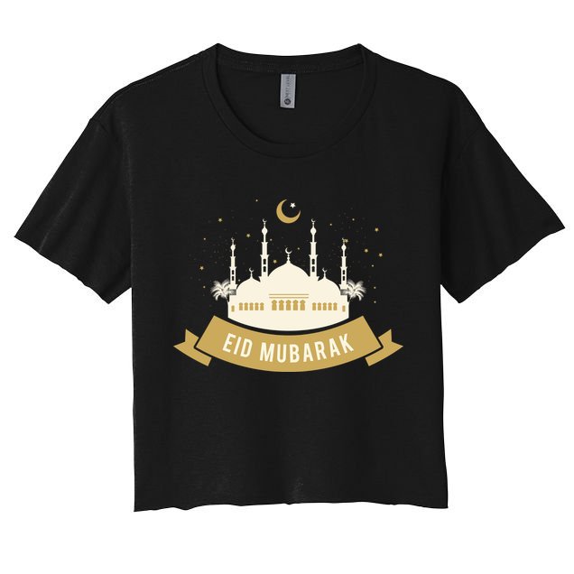 Celebrate EID MUBARAK Festival Women's Crop Top Tee