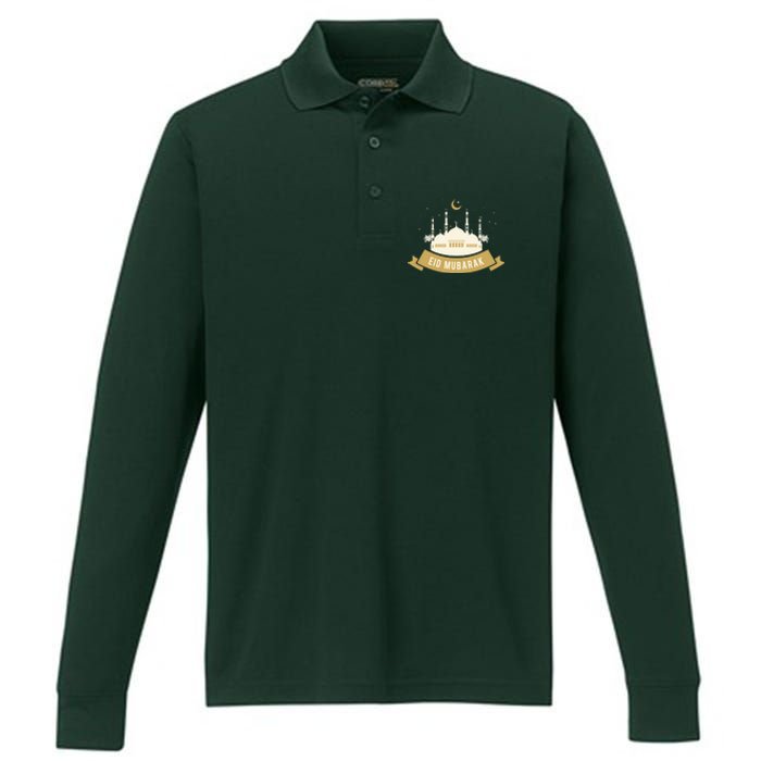 Celebrate EID MUBARAK Festival Performance Long Sleeve Polo