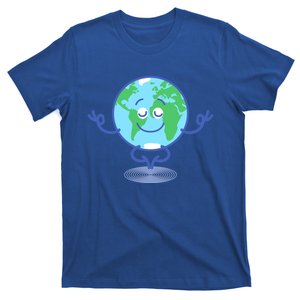 Cute Earth Meditating And Calming Down Celebrating Earth Day Gift T-Shirt