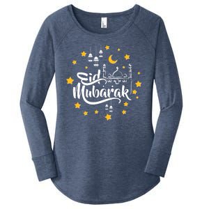 Celebrate Eid Mubarak Women's Perfect Tri Tunic Long Sleeve Shirt