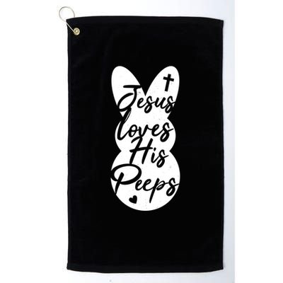 Cute Easter Marshmallow Peep Jesus Loves His Peeps Golf Towel