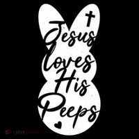 Cute Easter Marshmallow Peep Jesus Loves His Peeps Wool Snapback Cap