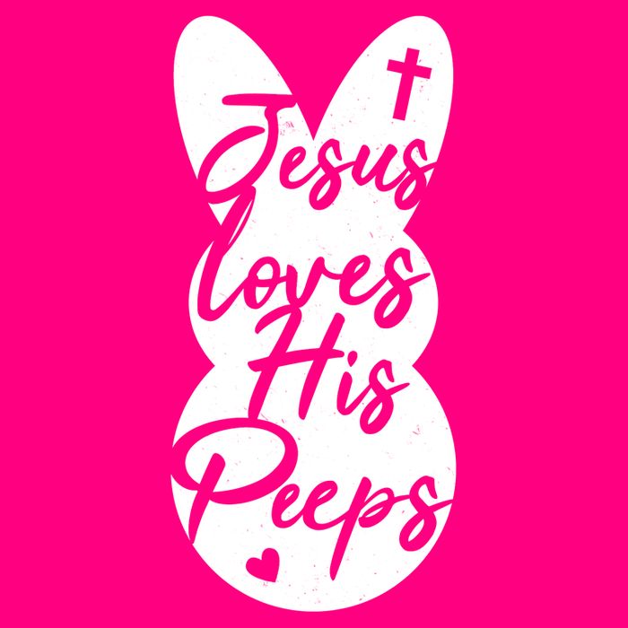 Cute Easter Marshmallow Peep Jesus Loves His Peeps 16 in Basic Backpack
