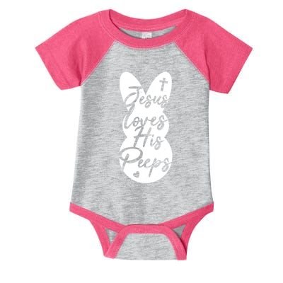 Cute Easter Marshmallow Peep Jesus Loves His Peeps Infant Baby Jersey Bodysuit