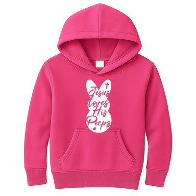 Cute Easter Marshmallow Peep Jesus Loves His Peeps Kids Hoodie