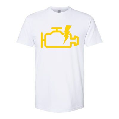 Check Engine Motor Light Idiot Light Funny Mechanic Great Gift Softstyle® CVC T-Shirt