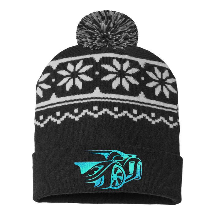 Car Enthusiast Muscle Car Gift Exotic USA-Made Snowflake Beanie