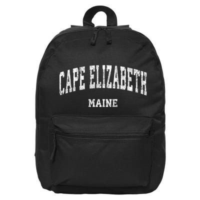 Cape Elizabeth Maine Me Vintage Varsity Sports Design 16 in Basic Backpack