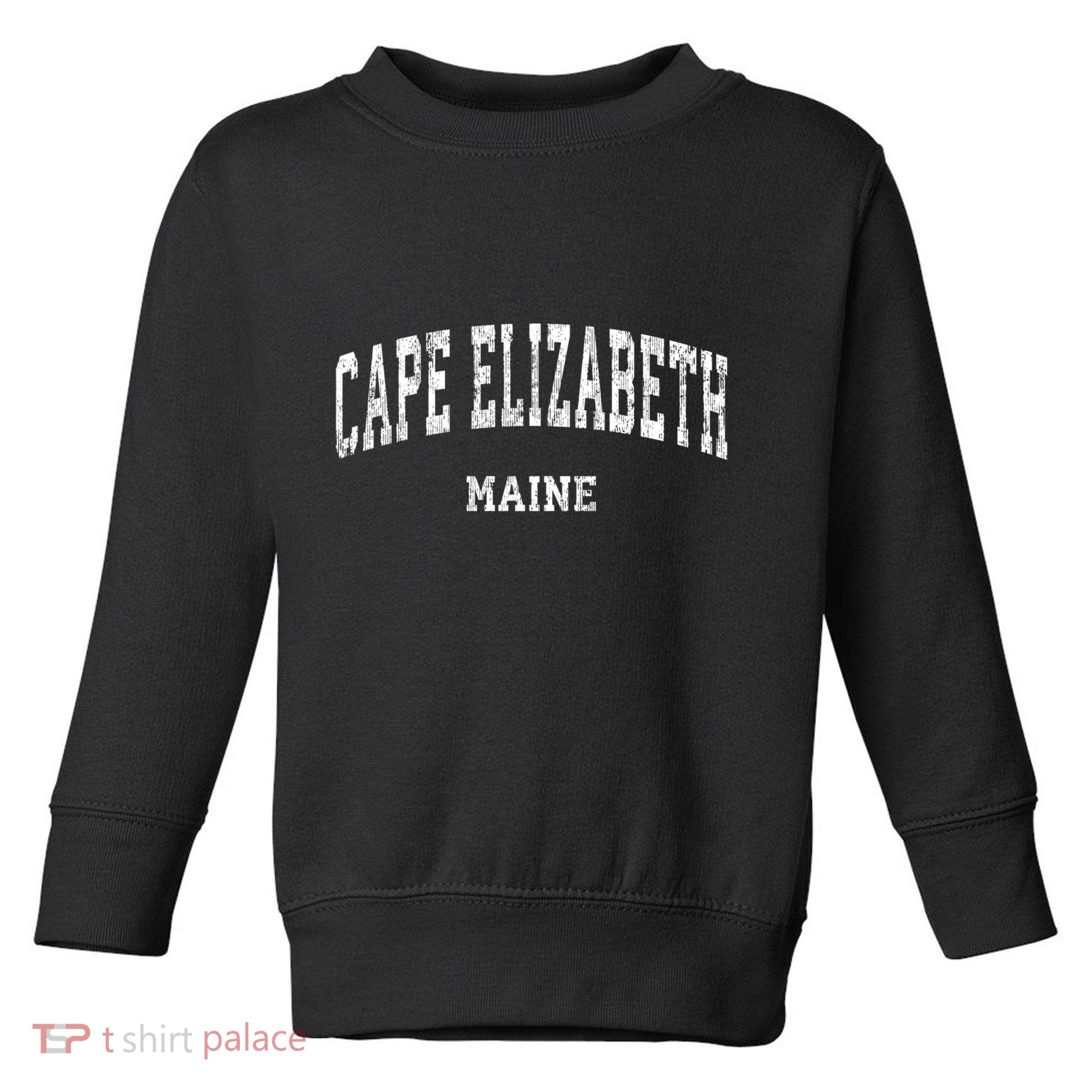 Cape Elizabeth Maine Me Vintage Varsity Sports Design Toddler Sweatshirt
