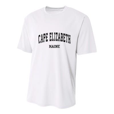 Cape Elizabeth Maine Me Vintage Varsity Sports Design Youth Performance Sprint T-Shirt
