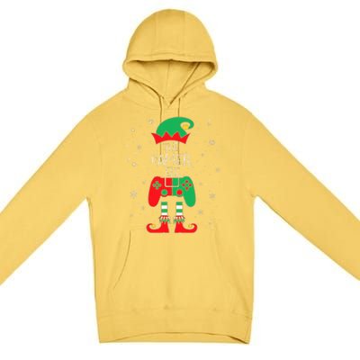 Christmas Elf Matching Gamer Family Gaming Premium Pullover Hoodie