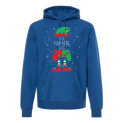 Christmas Elf Matching Gamer Family Gaming Premium Hoodie