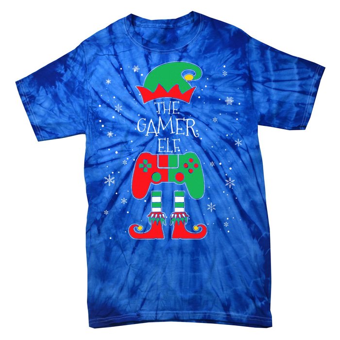 Christmas Elf Matching Gamer Family Gaming Tie-Dye T-Shirt