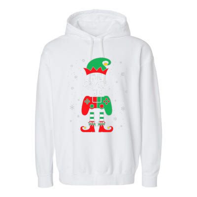 Christmas Elf Matching Gamer Family Gaming Garment-Dyed Fleece Hoodie