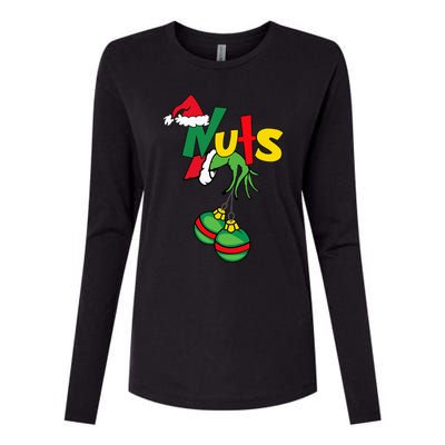 Christmas Elf Matching Gamer Family Funny Gaming PJ  Womens Cotton Relaxed Long Sleeve T-Shirt