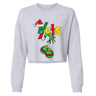 Christmas Elf Matching Gamer Family Funny Gaming PJ  Cropped Pullover Crew