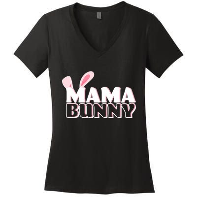 Cute Easter Mama Bunny Matching Family Shirts Women's V-Neck T-Shirt