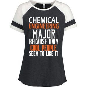 Chemical Engineering Major Because Only Cool People Seem To Funny Gift Enza Ladies Jersey Colorblock Tee