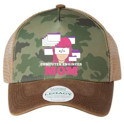 Computer Engineer Mom Coder Coding Programmer Programming Gift Legacy Tie Dye Trucker Hat