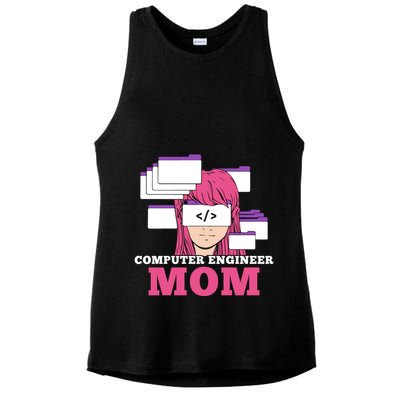 Computer Engineer Mom Coder Coding Programmer Programming Gift Ladies PosiCharge Tri-Blend Wicking Tank
