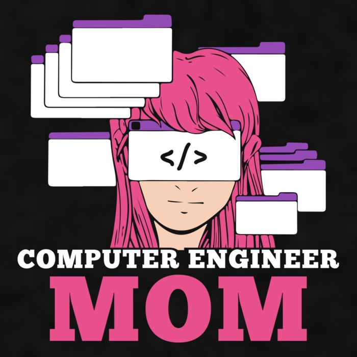 Computer Engineer Mom Coder Coding Programmer Programming Gift Ladies PosiCharge Tri-Blend Wicking Tank