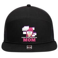 Computer Engineer Mom Coder Coding Programmer Programming Gift 7 Panel Mesh Trucker Snapback Hat