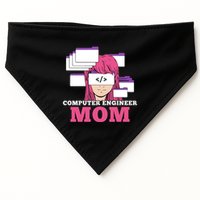 Computer Engineer Mom Coder Coding Programmer Programming Gift USA-Made Doggie Bandana