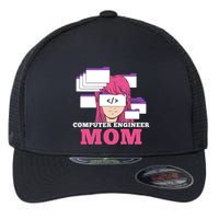 Computer Engineer Mom Coder Coding Programmer Programming Gift Flexfit Unipanel Trucker Cap