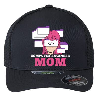 Computer Engineer Mom Coder Coding Programmer Programming Gift Flexfit Unipanel Trucker Cap