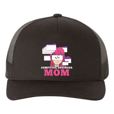 Computer Engineer Mom Coder Coding Programmer Programming Gift Yupoong Adult 5-Panel Trucker Hat