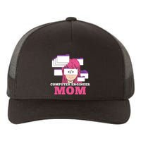 Computer Engineer Mom Coder Coding Programmer Programming Gift Yupoong Adult 5-Panel Trucker Hat