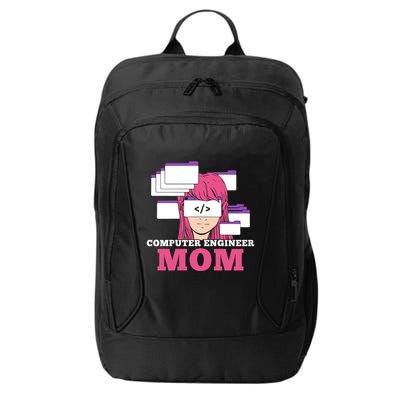 Computer Engineer Mom Coder Coding Programmer Programming Gift City Backpack