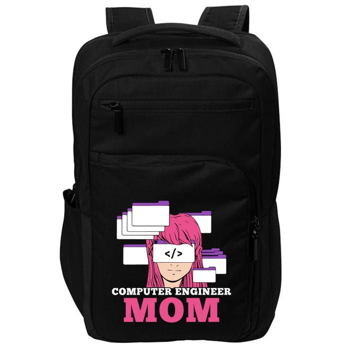Computer Engineer Mom Coder Coding Programmer Programming Gift Impact Tech Backpack