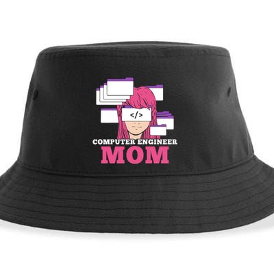 Computer Engineer Mom Coder Coding Programmer Programming Gift Sustainable Bucket Hat