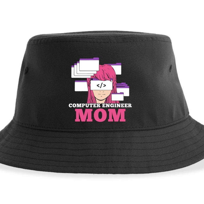 Computer Engineer Mom Coder Coding Programmer Programming Gift Sustainable Bucket Hat