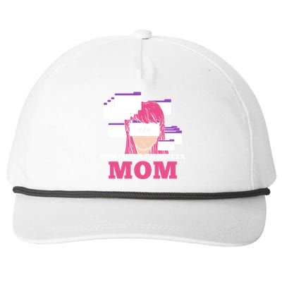 Computer Engineer Mom Coder Coding Programmer Programming Gift Snapback Five-Panel Rope Hat