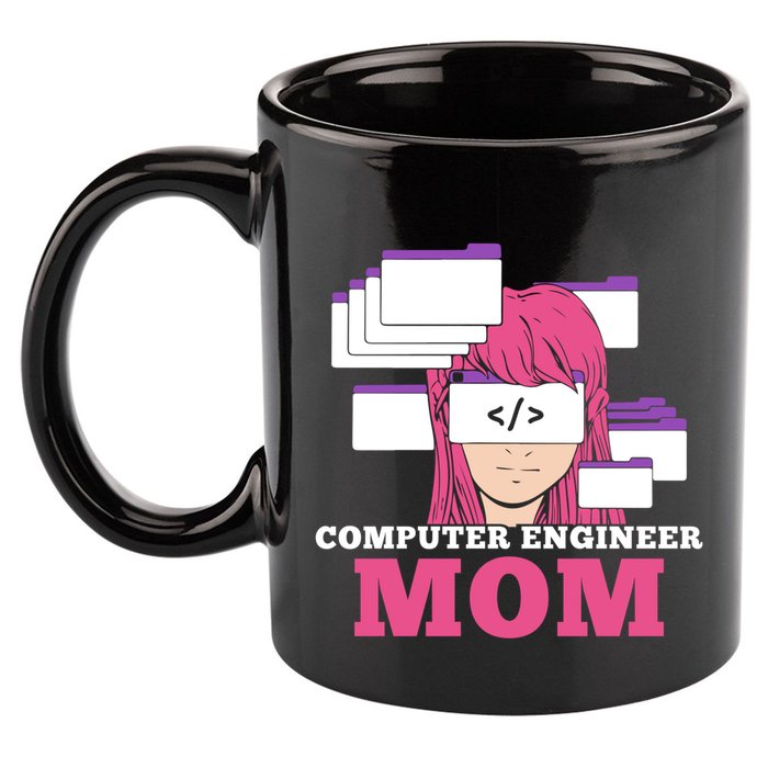 Computer Engineer Mom Coder Coding Programmer Programming Gift 11oz C Handle Ceramic Mug