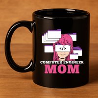 Computer Engineer Mom Coder Coding Programmer Programming Gift 11oz C Handle Ceramic Mug